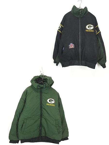 古着 90s NFL Green Bay Packers パッカーズ ナイロン × メッシュ