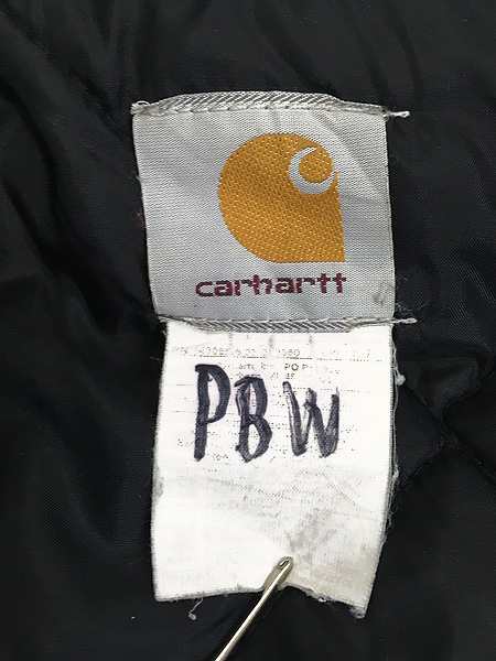 古着 90s Carhartt ブラック ダック パデット トラディショナル コート XXL位 古着