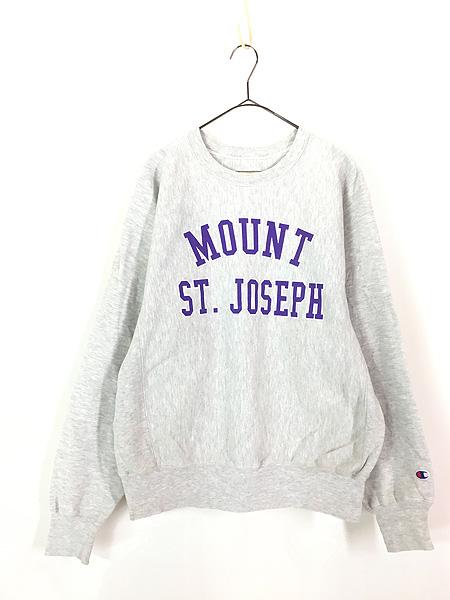 古着 00s Champion Reverse Weave 「MOUNT」 2段 リバース スウェット グレー M 古着の通販は