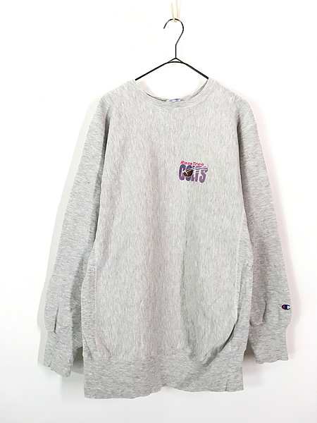 古着 90s Champion Reverse Weave 「Rose Tree COLTS 」 ワンポイント 刺しゅう リバース スウェット グレー XL 古着