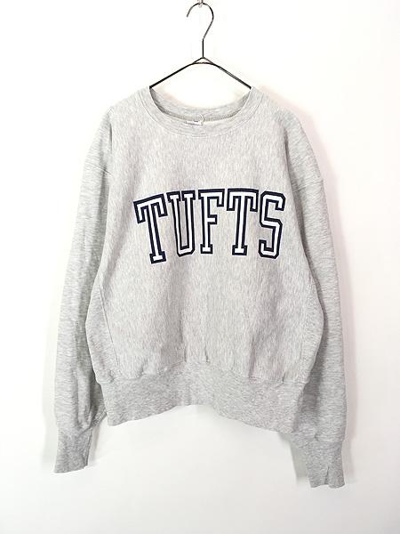 専用品90s メキシコ製 TUFTS リバースウィーブ スウェット 90s メキシコ製 Championチャンピオン TUFTS アップリケ