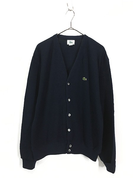 古着 80s USA製 IZOD LACOSTE ワニ パッチ アクリル ニット