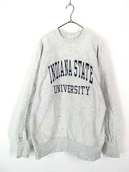 古着 90s USA製 「INDIANA STATE」 2段 カレッジ リバース タイプ