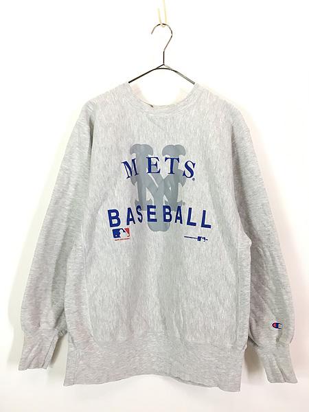 古着 90s USA製 Champion Reverse Weave MLB New York Mets メッツ リバース スウェット L 古着の通販は