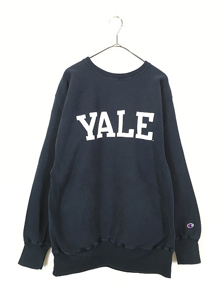 古着 90s Champion Reverse Weave 「YALE」 パッチ リバース スウェット XXL!! 古着