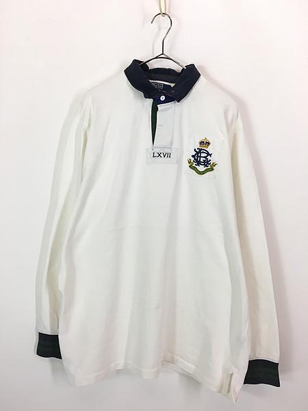古着 Polo Ralph Lauren エンブレム 刺しゅう ラガー ラグビー シャツ XL 古着 4,959円