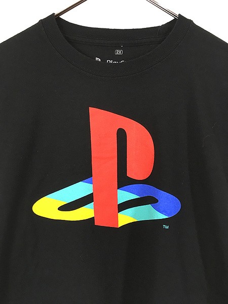 古着 PlayStation プレステ テレビ ゲーム ロゴ 長袖 Tシャツ