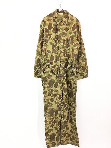 古着 60s 月桂樹ボタン ダックハンター カモ 迷彩 ワーク オールインワン つなぎ 42位の通販は 11,009円