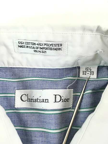 古着 90s USA製 Christian Dior マルチ ストライプ クレリック ドレス ...