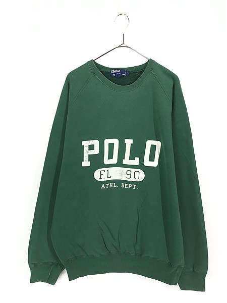 古着 90s Polo Ralph Lauren BIG ロゴ ラグラン スウェット トレーナー