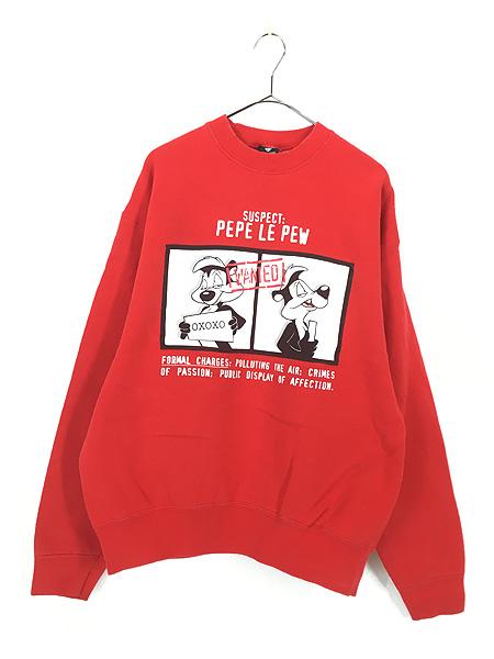 古着 ルーニーテューンズ ペペ・ル・ピュー ウールニットセーター ゆるダボ L 古着 LOONEY TUNES LOONEY TUNES ルーニーテューンズ
