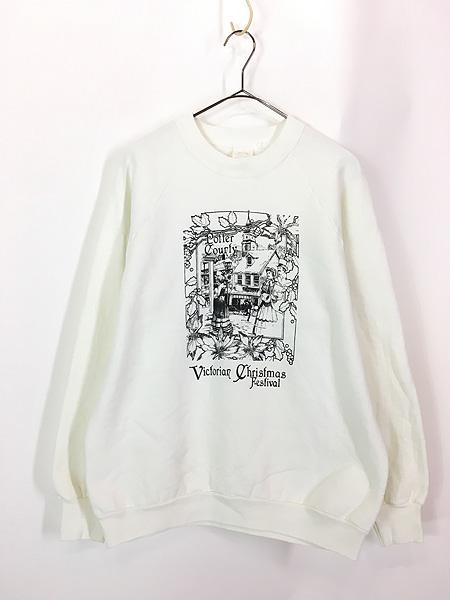古着 80s USA製 Potter County Victorian Christmas Festival 西洋 アート スウェット トレーナー Lの通販は 5,322円