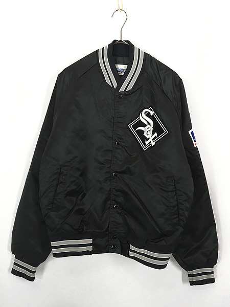 古着 90s MLB Chicago White Sox ホワイトソックス 光沢 サテン