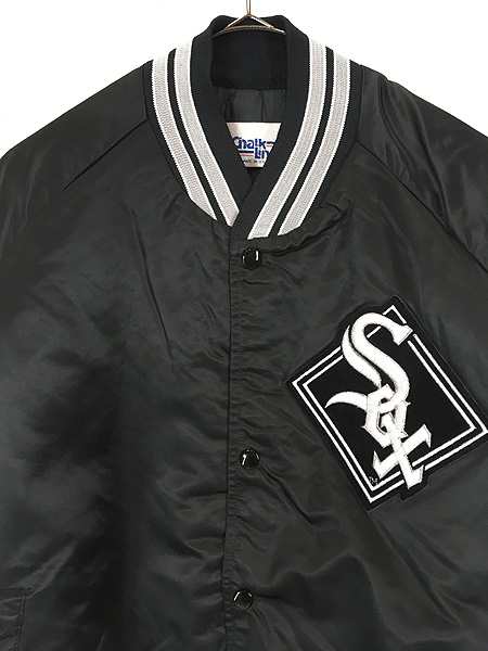 古着 90s MLB Chicago White Sox ホワイトソックス 光沢 サテン