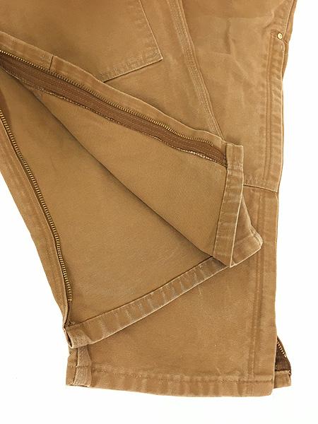 古着 90s USA製 Carhartt ペンキ ブラウン ダック Wニー ワーク オーバーオール W39 L30 古着の通販は