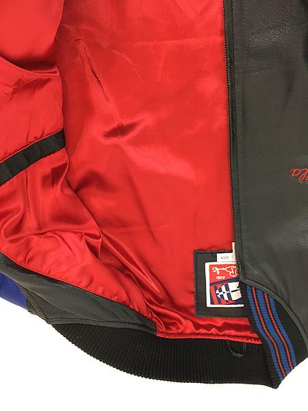 【NFL PATRIOTS / ペイトリオッツ】レザージャケット 古着 90s NFL New England Patriots ペイトリオッツ 本革 オールレザー