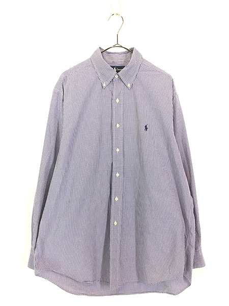 古着 90s Ralph Lauren 「YARMOUTH」 マイクロ ギンガム チェック BD シャツ 16 1/2 古着の通販は