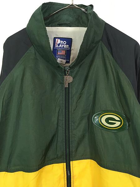 Green Bay Packers ナイロンジャケット XL 古着 90s NFL Green Bay Packers パッカーズ エナメル パッチ ナイロン