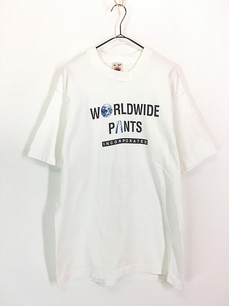 古着 90s USA製 「Worldwide Pants Incorporated」 David Letterman TV ヘビー Tシャツ Lの通販は