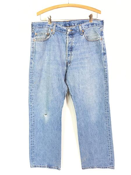 古着 00s Levi's 501 「内股 シングル」 ブルー デニム パンツ ジーンズ ストレート W35 L29.5
