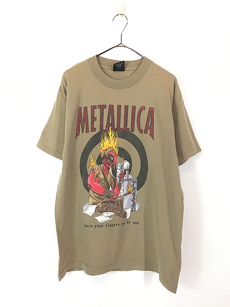 古着 90s- USA製 METALLICA × Pushead 「where the wild things are」 ヘヴィ メタル ロック バンド Ｔシャツ L ミント!!