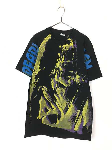 古着 90s PEARL JAM 希少!! 「Yellow Ledbetter」 オールオーバー プリント グランジ ロック バンド Ｔシャツ M