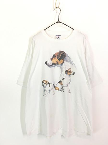 古着 00s 犬 ジャックラッセルテリア アニマル グラフィック Tシャツ XXL 古着の通販は 6,600円