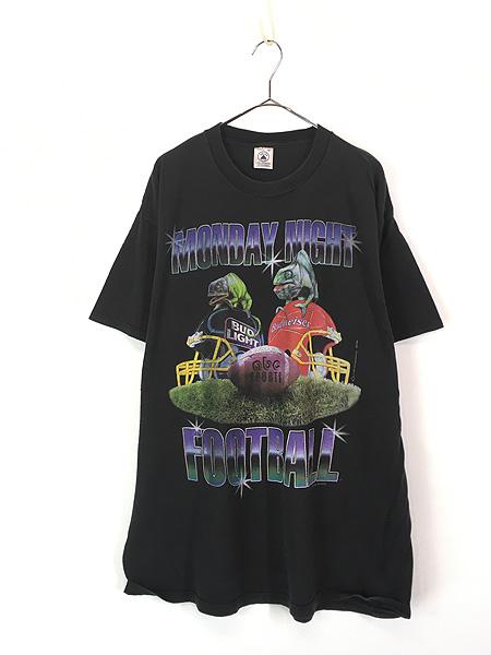 古着 90s ABC Sports Monday Night Football 「Budweiser」 ビール 企業 アメフト Tシャツ XL 古着