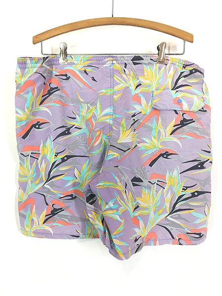 古着 16s Patagonia 植物 ボタニカル アート 総柄 バギーズ ロング ショーツ ショート パンツ M 古着