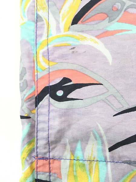 古着 16s Patagonia 植物 ボタニカル アート 総柄 バギーズ ロング ショーツ ショート パンツ M 古着