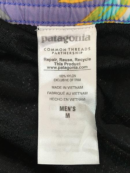古着 16s Patagonia 植物 ボタニカル アート 総柄 バギーズ ロング ショーツ ショート パンツ M 古着