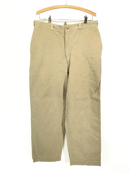 古着 60s 米軍 US ARMY ミリタリー SHADE No.1 8.2oz コットン チノ パンツ チノパン スリム W34 L30