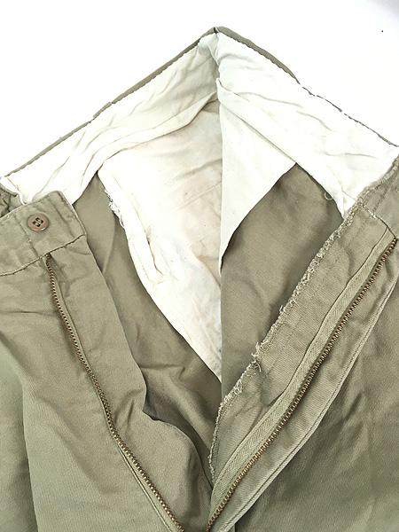 60sビンテージUS ARMY米軍ミリタリー コットン チノパンW34軍物 古着 60sビンテージUS ARMY米軍ミリタリー コットン チノパンW34軍物 古着