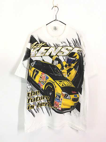 古着 90s No17 Matt Kenseth レーシング グラフィック オールオーバー Tシャツ L 古着の通販は