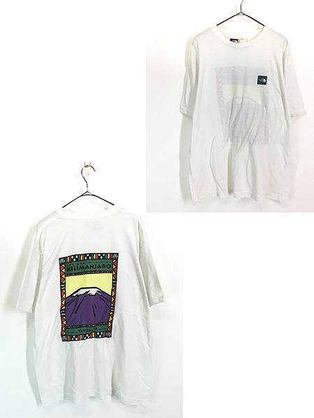 古着 90s USA製 TNF The North Face キリマンジャロ グラフィック Tシャツ M 古着