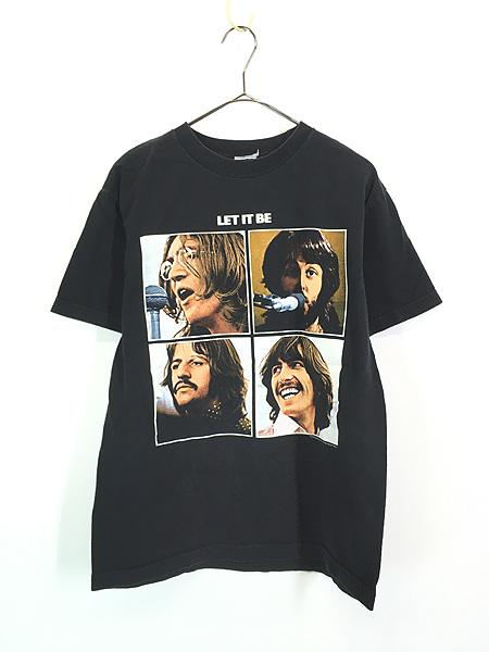 古着 00s The Beatles 「Let It Be」 メンバー フォト ミュージック バンド Tシャツ L位の通販は