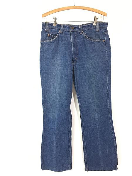 古着 80s Levi's 517-0215 濃紺 ブルー デニム ブーツカット パンツ ジーンズ W33 L29