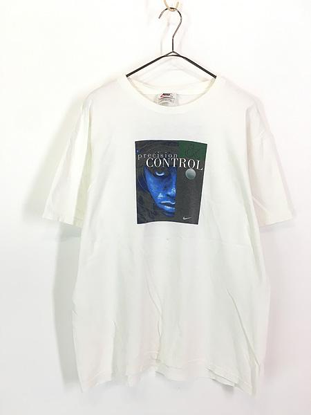 古着 90s USA製 NIKE 「precision CONTROL」 両面 グラフィック アート Tシャツ M 古着の通販は 5,478円