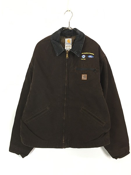 古着 Carhartt 裏地 チェック ブランケット ダークブラウン