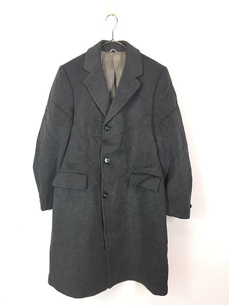 古着 70s 製 Sears 「Wool and Cashmere」 カシミヤ ウール バルマカーン チェスター ロング コート 38位 ミント!!