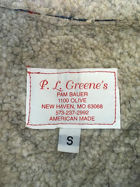 古着 90s- USA製 P.L.Greene's コンチョボタン ボア ライナー ネイティブ チマヨ ウール ブランケット ベスト S