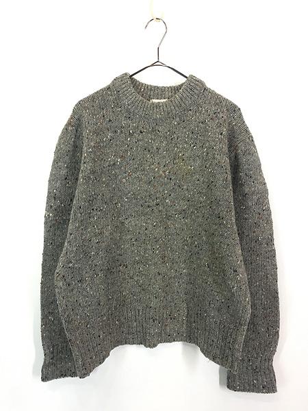 古着 70s WoolRich 9104 ネップ ツイード ローゲージ ウール ニット セーター L