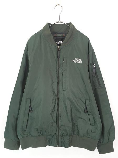 古着 TNF The NorthFace MA-1 ミリタリー タイプ パデット フライト ジャケット ブルゾン XL 古着