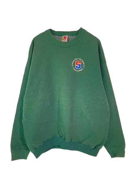 古着 90s Syracuse University Orangemen 「S」 BIG アルファベット ヘビー スウェット トレーナー XL