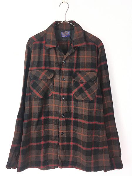 60s ペンドルトン　ボードシャツ　Mサイズ 60s PENDLETON Board Shirt Wool Loop Collar Shirt 60年代 ペン