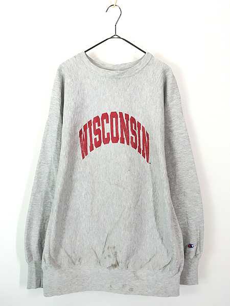 古着 90s USA製 Champion Reverse Weave 「WISCONSIN」 カレッジ