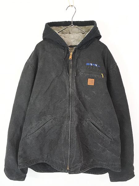 古着 Carhartt 裏ボア 2トーン ブラック ダック デトロイト
