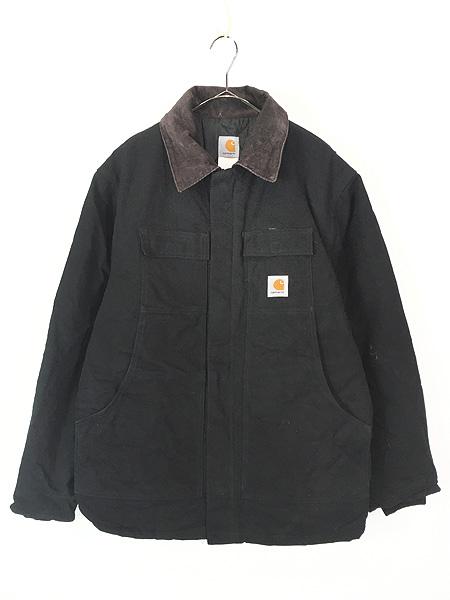 古着 80-90s Carhartt ブラック ダック パデット トラディショナル コート XL位 古着の通販は
