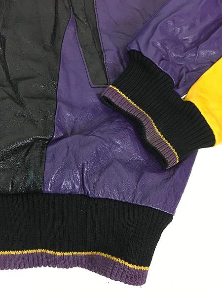 古着 90s NFL Minnesota Vikings バイキングス 本革 オール