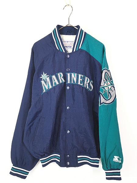 90s シアトル マリナーズ starter製 ナイロンスタジャン サイズL